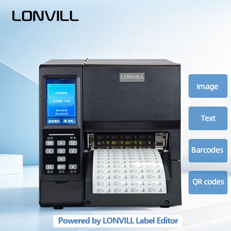 Barcode Printer - Промышленный RFID-принтер LONVILL с редактором этикеток